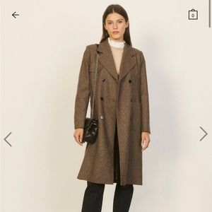 Sandro Paris long checked coat ( New with tags)
